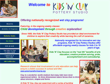 Tablet Screenshot of kidsnclay.com